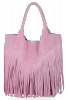 Kožené kabelka shopper bag Vittoria Gotti pudrová růžová VPOS9